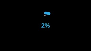 Circle percentage diagrams Science Futuristic Loading Circle Ring. Loading Transfer Download Animation 0-80% in Blue science effect.