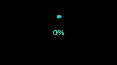 Circle percentage diagrams Science Futuristic Loading Circle Ring. Loading Transfer Download Animation 0-20% in Green science effect.