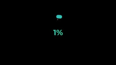 Circle percentage diagrams Science Futuristic Loading Circle Ring. Loading Transfer Download Animation 0-40% in Green science effect.