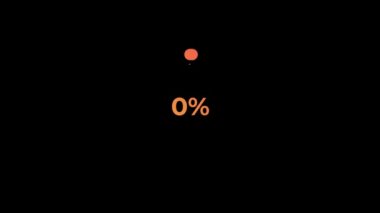 Çember yüzde diyagramları Fen Bilimi Gelecek Yükleme Çemberi. Aktarım İndirme Animasyonu Orange bilim efekti olarak% 0-10 yükleniyor.