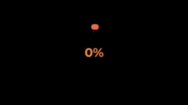 Circle percentage diagrams Science Futuristic Loading Circle Ring. Loading Transfer Download Animation 0-20% in Orange science effect.