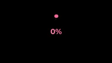 Circle percentage diagrams Science Futuristic Loading Circle Ring. Loading Transfer Download Animation 0-10% in Pink science effect.