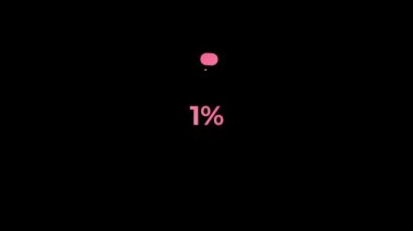 Circle percentage diagrams Science Futuristic Loading Circle Ring. Loading Transfer Download Animation 0-25% in Pink science effect.