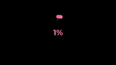 Circle percentage diagrams Science Futuristic Loading Circle Ring. Loading Transfer Download Animation 0-50% in Pink science effect.