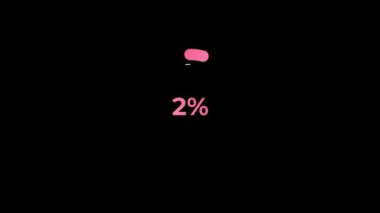 Circle percentage diagrams Science Futuristic Loading Circle Ring. Loading Transfer Download Animation 0-70% in Pink science effect.