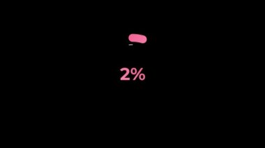 Circle percentage diagrams Science Futuristic Loading Circle Ring. Loading Transfer Download Animation 0-80% in Pink science effect.