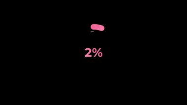 Circle percentage diagrams Science Futuristic Loading Circle Ring. Loading Transfer Download Animation 0-90% in Pink science effect.