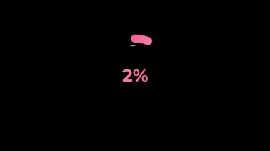 Circle percentage diagrams Science Futuristic Loading Circle Ring. Loading Transfer Download Animation 0-100% in Pink science effect.