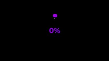 Circle percentage diagrams Science Futuristic Loading Circle Ring. Loading Transfer Download Animation 0-20% in Violet science effect.