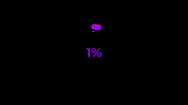 Circle percentage diagrams Science Futuristic Loading Circle Ring. Loading Transfer Download Animation 0-50% in Violet science effect.