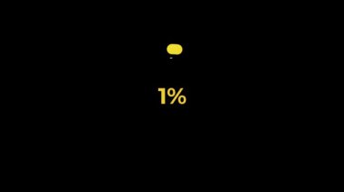 Circle percentage diagrams Science Futuristic Loading Circle Ring. Loading Transfer Download Animation 0-30% in Yellow science effect.
