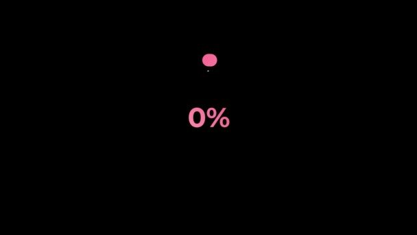サークルパーセント図 Science Futuristic Loading Circle Ring ダウンロードアニメーションへの転送ピンクの科学効果で0 — ストック動画