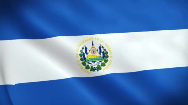 El Salvador bayrağı dalgalanması, mükemmel döngü, 4K video arka plan, resmi renkler, National El Salvador bayrak animasyonu 4k en iyi seçim ve görüntüler için takım elbise