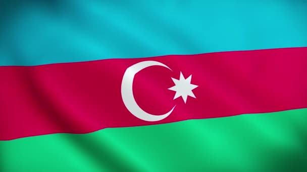 Bandiera Dell Azerbaigian Sventola Nel Vento Loop — Video Stock