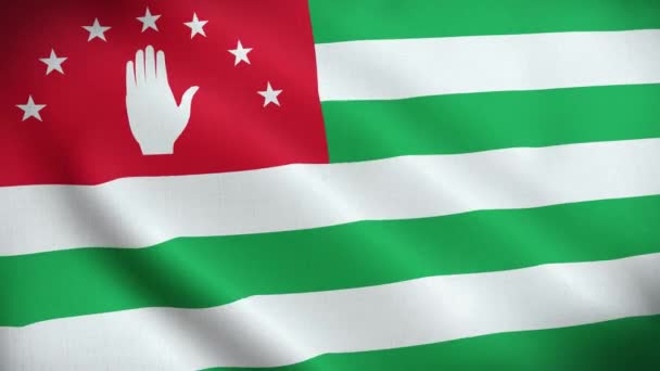 アブハジア共和国 シームレスなループアニメーション アブハジア共和国の国旗は3D振動しています アブハジア共和国旗 4K高解像度 — ストック動画