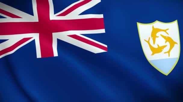 Anguilla Vlag Nationale Anguilla Vlag Zwaaiend Vlag Van Anguilla Beeldmateriaal — Stockvideo