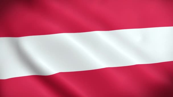 Bandeira Austríaca Seamless Smooth Waving Animation Maravilhosa Bandeira Áustria Com — Vídeo de Stock