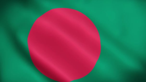 Bangladeş Dalgalanan Bayrak Bangladeş Bayrağı Bayrak Dalgalanan Animasyon Bangladeş Bayrağı — Stok video