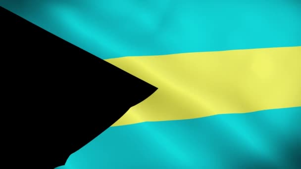 Багамские Острова Флаг Размахивая Анимацией Идеальный Цикл Видео Фон Официальные — стоковое видео
