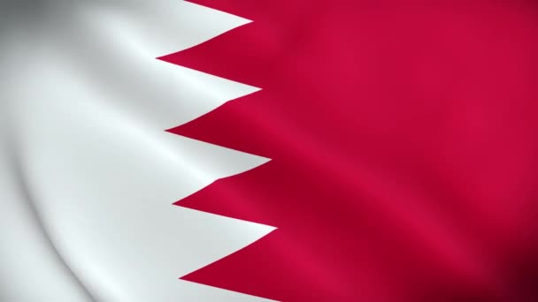 Bahrajnská Vlajka Národní Bahrajn Vlajka Mává Vlajka Bahrajnu Video Vlnění — Stock video
