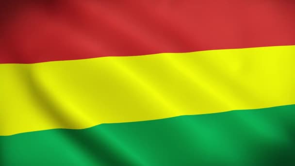 Nationell Animerad Skylt Bolivia Animerad Bolivia Flagga Bolivia Flagga Viftande — Stockvideo