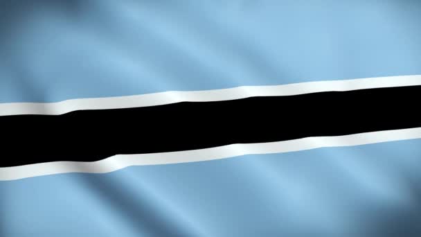 Botswana Bandera Ondeando Animación Bucle Perfecto Fondo Vídeo Colores Oficiales — Vídeo de stock