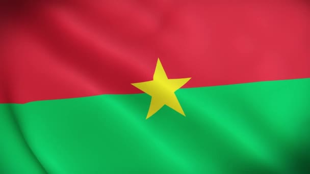 Burkina Faso Flagga Viftar Looping Rörelse Burkina Faso Flagga Viftande — Stockvideo