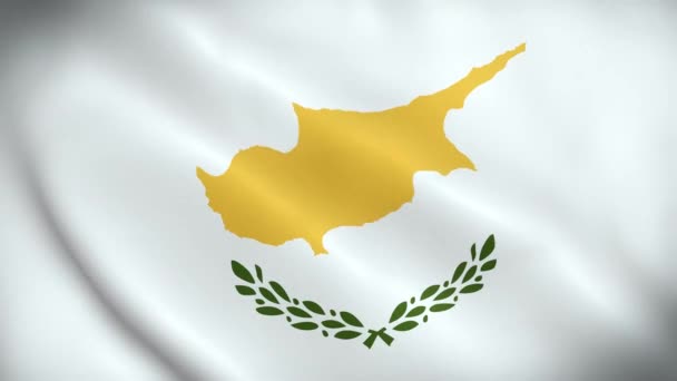 Vlag Van Cyprus Hoge Kwaliteit Resolutie — Stockvideo