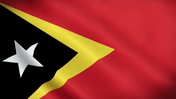 Timor Est Bandiera Sventola Animazione Loop Perfetto Sfondo Video Colori — Video Stock