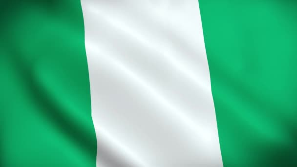 Nigeria Ondeando Bandera Bandera Nigeria Bandera Nigeria Ondeando Animación Nigeria — Vídeos de Stock