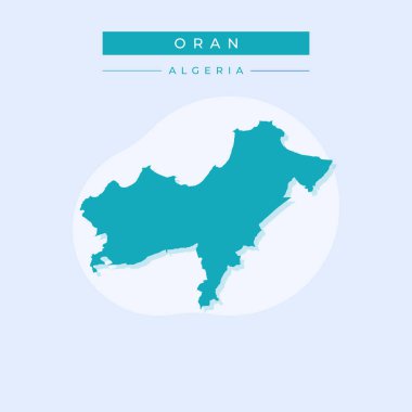 Oran eyalet haritası, Cezayir idari bölümü.