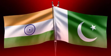 Hindistan Pakistan çatışma konsepti. Savaş senaryosu.