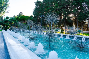 Seyahat ve tatil konsepti. Bakü, Azerbaycan.