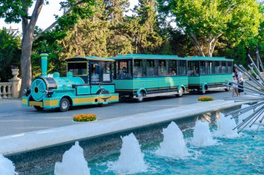 Seyahat ve tatil konsepti. Bakü, Azerbaycan.