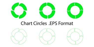 Grafik Çemberleri Vektör Çizgisi ve Düz