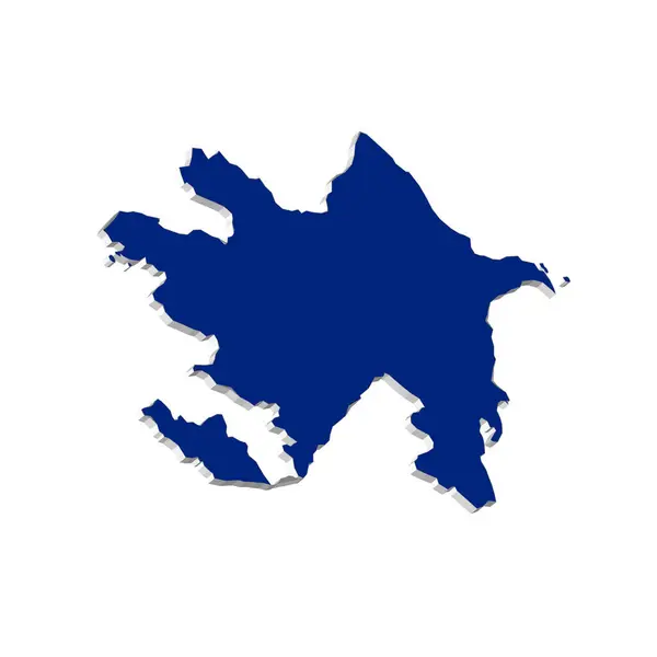 Azerbaycan Düşük Poli Harita vektör çizimi