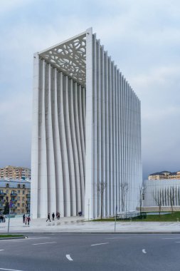 Fotoğraf, Zafer Parkı 'na yapılan bir ziyarette çekildi. Bakü, Azerbaycan.