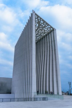 Fotoğraf, Zafer Parkı 'na yapılan bir ziyarette çekildi. Bakü, Azerbaycan.