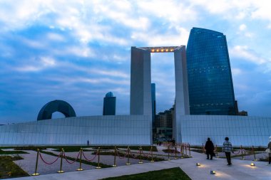 Fotoğraf, Zafer Parkı 'na yapılan bir ziyarette çekildi. Bakü, Azerbaycan.