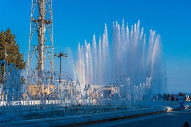 Fotoğraf Bakü, Azerbaycan 'da çekildi. Tatil ve seyahat kavramı.