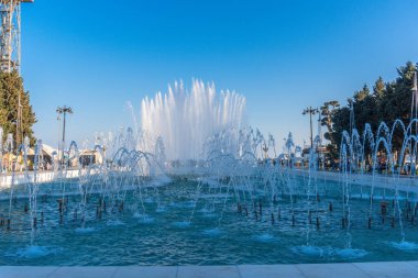 Fotoğraf Bakü, Azerbaycan 'da çekildi. Tatil ve seyahat kavramı.