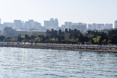 Fotoğraf Bakü, Azerbaycan 'da çekildi. Tatil ve seyahat kavramı.