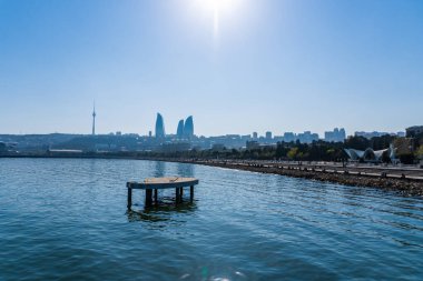 Fotoğraf Bakü, Azerbaycan 'da çekildi. Tatil ve seyahat kavramı.