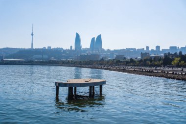 Fotoğraf Bakü, Azerbaycan 'da çekildi. Tatil ve seyahat kavramı.