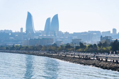 Fotoğraf Bakü, Azerbaycan 'da çekildi. Tatil ve seyahat kavramı.