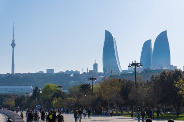 Fotoğraf Bakü, Azerbaycan 'da çekildi. Tatil ve seyahat kavramı.