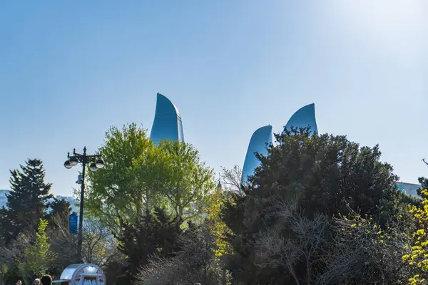 Fotoğraf Bakü, Azerbaycan 'da çekildi. Tatil ve seyahat kavramı.