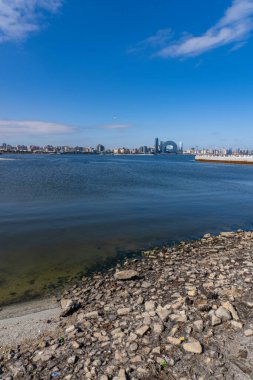 Bakü, seyahat etmek için çok güzel ve çarpıcı bir şehir. Tatil ziyareti fotoğrafı.