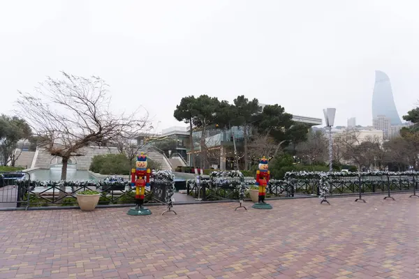 Bakü şehrinde soğuk hava havası var..