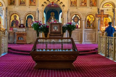 Hıristiyanlık, bir kilisede. Dini konsept fotoğraf. Bakü, Azerbaycan.